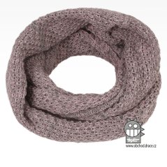 nákrčník chomout pletený 120cm- vzor 35 fialovo šedá