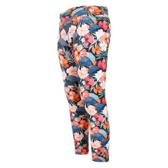 Dětské legíny Silky - vzor 13 - tmavě modrá - květy