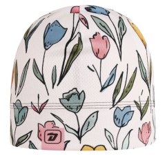 Funkční čepice Bruno - vzor 215 - bílá - tulipány - čepice na jaro / podzim
