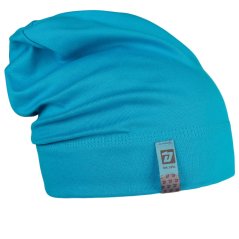 Spadlá bavlněná čepice Pepe - vzor 33 - tyrkysová - terénní auto