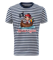 Bavlněné dámské tričko s potiskem - vzor 177 - Sailor / Kapitánka ve výslužbě
