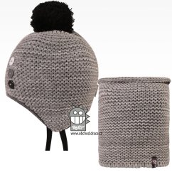 Laponka a nákrčník pletený Bambi set - vzor 10