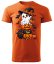 Dětské bavlněné tričko s potiskem - vzor 0262 - Halloween - dýně a zvířátka - Barva: Oranžová, Velikost: 134