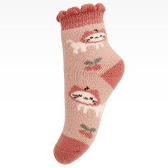 Dětské vlněné ponožky - vzor 008 - pudrová - lvíčci