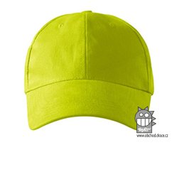 Kšiltovka dětská 6P - vzor 11 zelená limetová