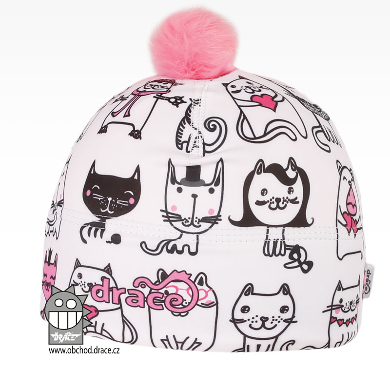 Flavio - zimní funkční čepice - vzor 121 - kočky