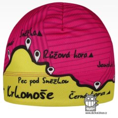Čepice Bruno Krkonoše - vzor 002 - růžová / zelená