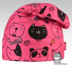 Hair čepice spadlého střihu - vzor 01