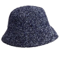 Dámský zimní klobouk - vzor 076 - modrá - krul