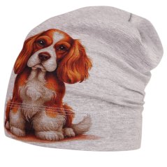 Bavlněná čepice Polo - vzor 105 - světle šedá - Kokršpaněl