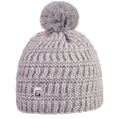 Zimní teplá vlněná čepice Olivia - vzor 24 - světle šedá