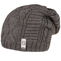 Merino pletená čepice Harmony - vzor 33 - tm. šedá