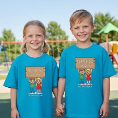 Školkové tričko - Děti s cedulí - 002