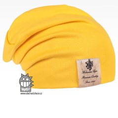 Bavlněná čepice Pastels DOUBLE - vzor 21 - žlutá