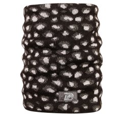 Merino pletený  nákrčník Urban - vzor 25 - černá / šedá - leopard