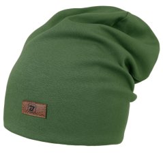 Bavlněná čepice Pastels DOUBLE - vzor 60 - tmavě olivová