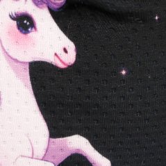 Fiocco - zimní funkční čepice s počesem - vzor 022 - černá - jednorožci