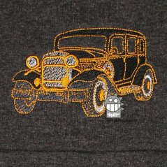 Tepláky Dráče lacl - vzor 29 tm. šedá auto