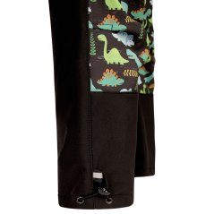 Kalhoty softshell - vzor 13 - černá - dino