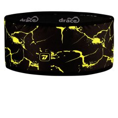 Sportovní funkční dvouvrstvá čelenka Walk - vzor 40 - černá/FLUO žlutá - bouřka