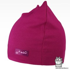 Bavlněná kojenecká čepice Čertík - vzor 22 - fialová