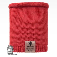 Nákrčník pletený Colors - vzor 05 - korálová