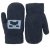 Dětské pletené palcové rukavice 5 - 7 let - vzor 082 - tmavě modrá - herní svět