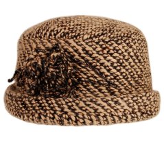 Dámský zimní klobouk - vzor 098 - béžová - krul