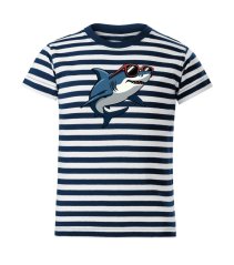 Dětské bavlněné tričko s potiskem - vzor 159 - Sailor / žralok