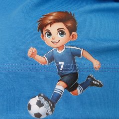 Spadlá bavlněná čepice Pepe - vzor 49 - modrá oceán - fotbalista