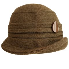 Dámský zimní klobouk - vzor 074 - khaki zelená- buklé