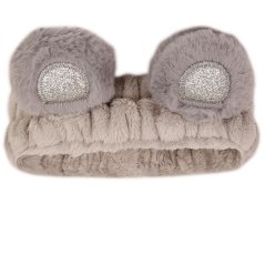 Dětská ozdobná čelenka Ouška - vzor 01 - šedá