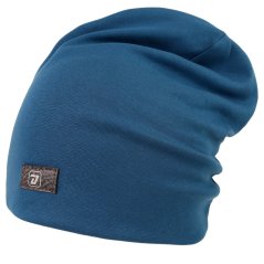 Bavlněná čepice Pastels DOUBLE - vzor 78 - petrolejová modrá