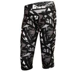 Dětské legíny capri 3/4 Silky - vzor 01 - černobílá - obrazce