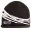 Zimní pletená čepice - AKCE / DOPRODEJ - vzor 150 - černá - čáry