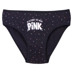 Dívčí bavlněné kalhotky - vzor 197 - tmavě modrá - pink