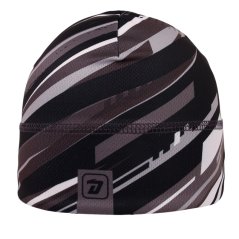 Funkční čepice Bruno - vzor 224 - černá / šedá - abstrakt