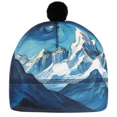 Flavio - zimní funkční čepice - vzor 182 - tmavě modrá - hory