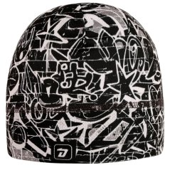 Funkční čepice Bruno - vzor 219 - černá - graffiti - čepice na jaro / podzim