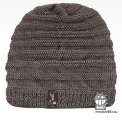 Merino pletená čepice Harmony - vzor 06 - šedá tmavá