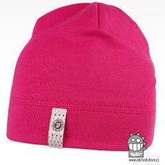 Bavlněná čepice Alan - vzor 05 - malinová
