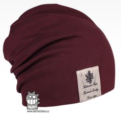 Bavlněná čepice Pastels DOUBLE - vzor 38 - fialová tmavá