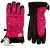Dětské šusťákové prstové rukavice -  vzor 013 - malinová