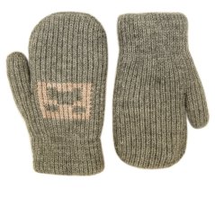 Dětské pletené palcové rukavice 5 - 7 let - vzor 089 - šedá - herní svět