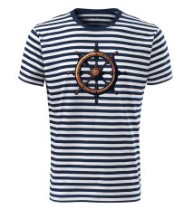 Bavlněné unisex tričko s potiskem - vzor 143 - Sailor / kormidlo