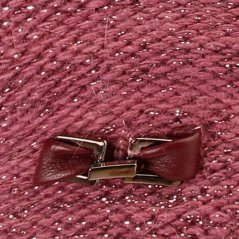 Dámská zimní pletená čepice s příměsí vlny a králičí srsti - vzor 002 - starorůžová