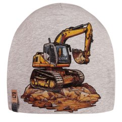 Bavlněná čepice Polo - vzor 94 - světle šedá - bagr