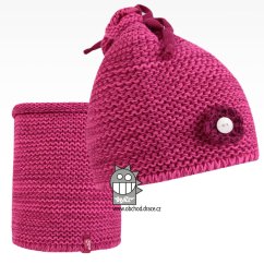 Set pletená čepice a nákrčník Zvonilka - vzor 04