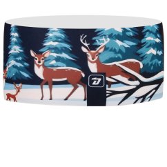 Čelenka funkční Baldo - vzor 83 - tmavě modrá - zvířátka v lese