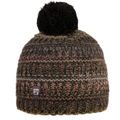 Zimní teplá vlněná čepice Olivia - vzor 25 - zelená / béžová